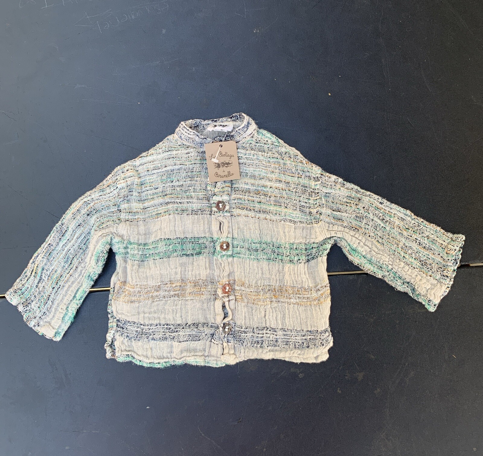 La Bottega Di Brunella Linen Blend Button Shirt Made In Italy Baby Size 0 NWT