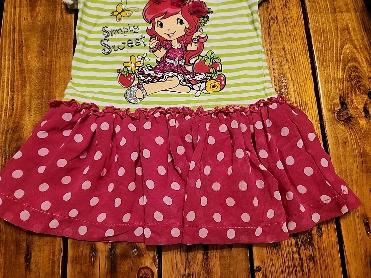 Cute Strawberry Shortcake 12 Months Shirt Skirt 2014