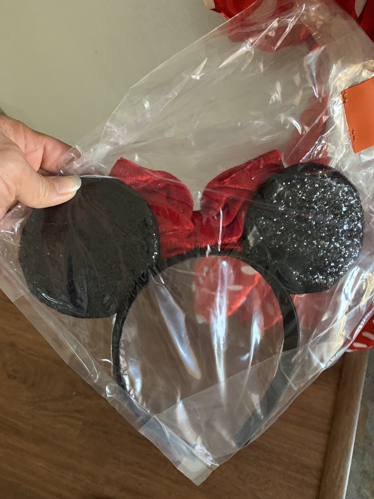 disney store exclusive minnie mouse costume with headband(zipper Broken) Small