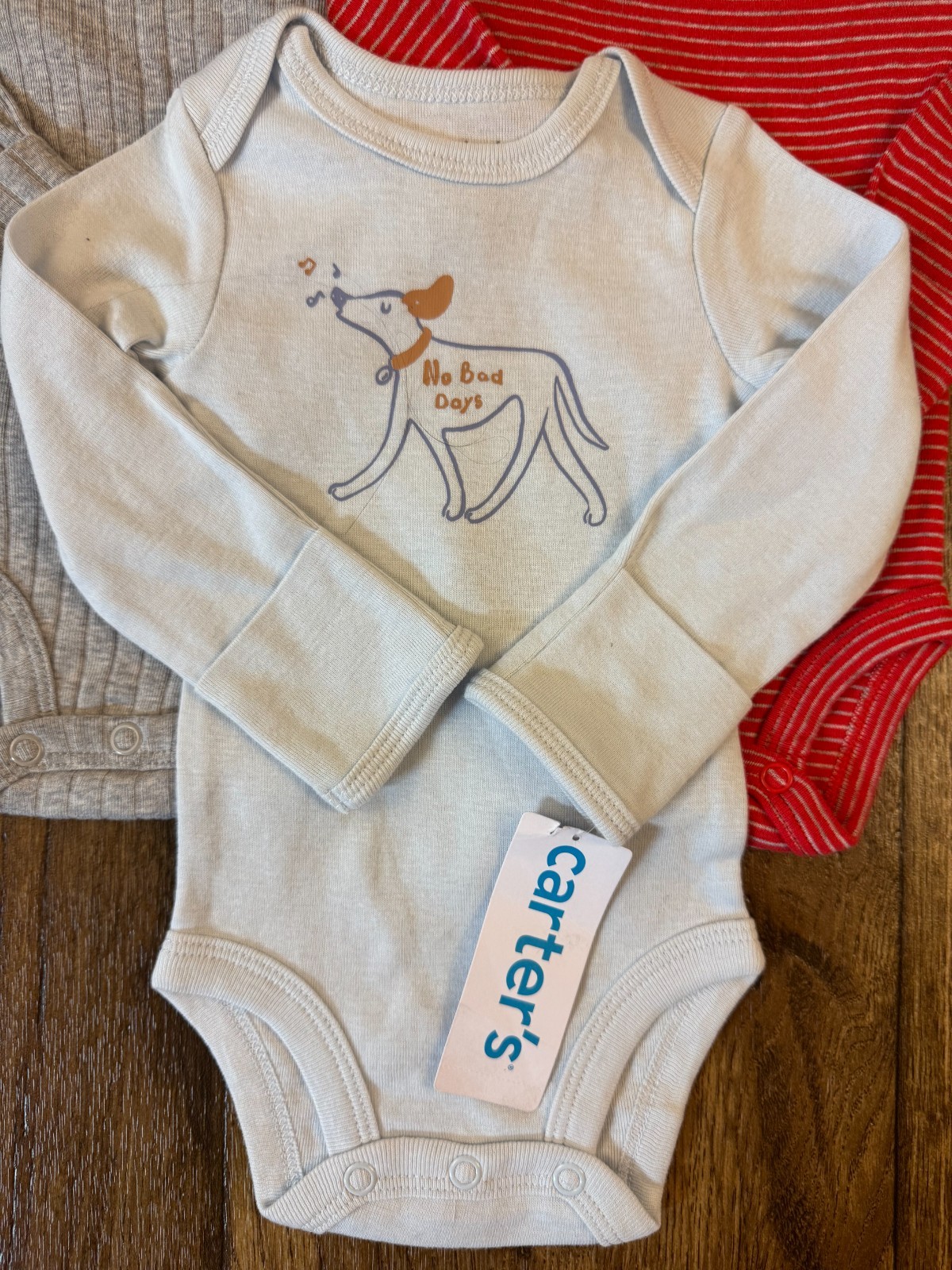 Baby Boy Newborn Bodysuits Lot Long Sleeved Shirts Clothes Solid Basics Dog