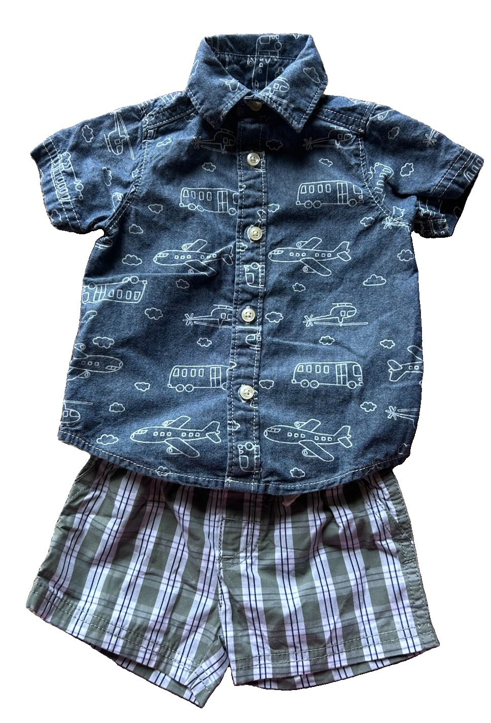 Carters Boys 3 Month Old Blue/ White/ Dark Green