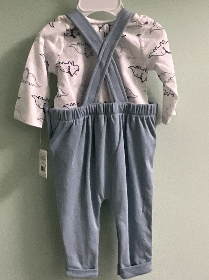 Lullaby Boys Overall Set Size 0-3 Months