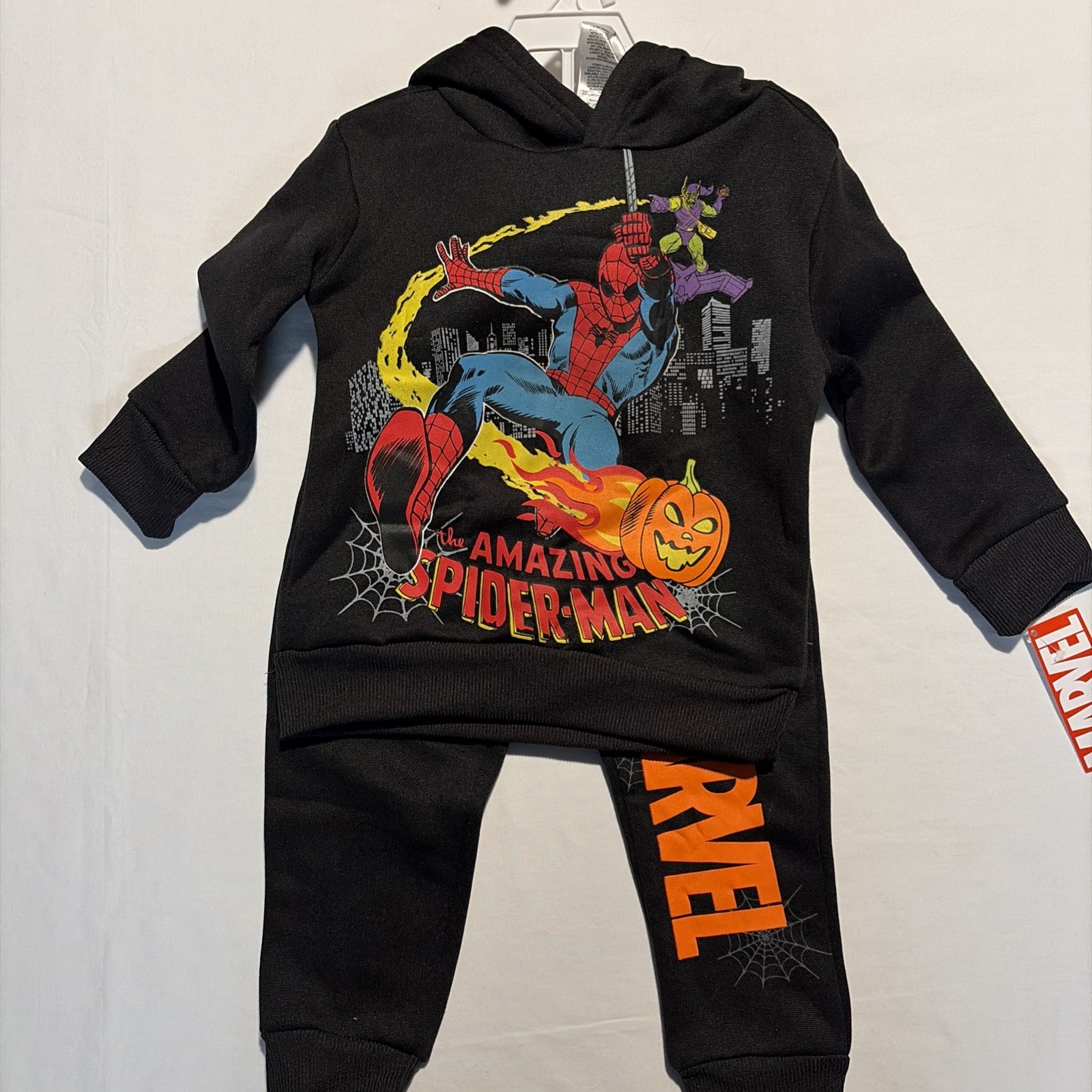 Spider-Man Marvel Kids Two Piece Set Size 2T – Hoodie and sweatpants logo – NWT
