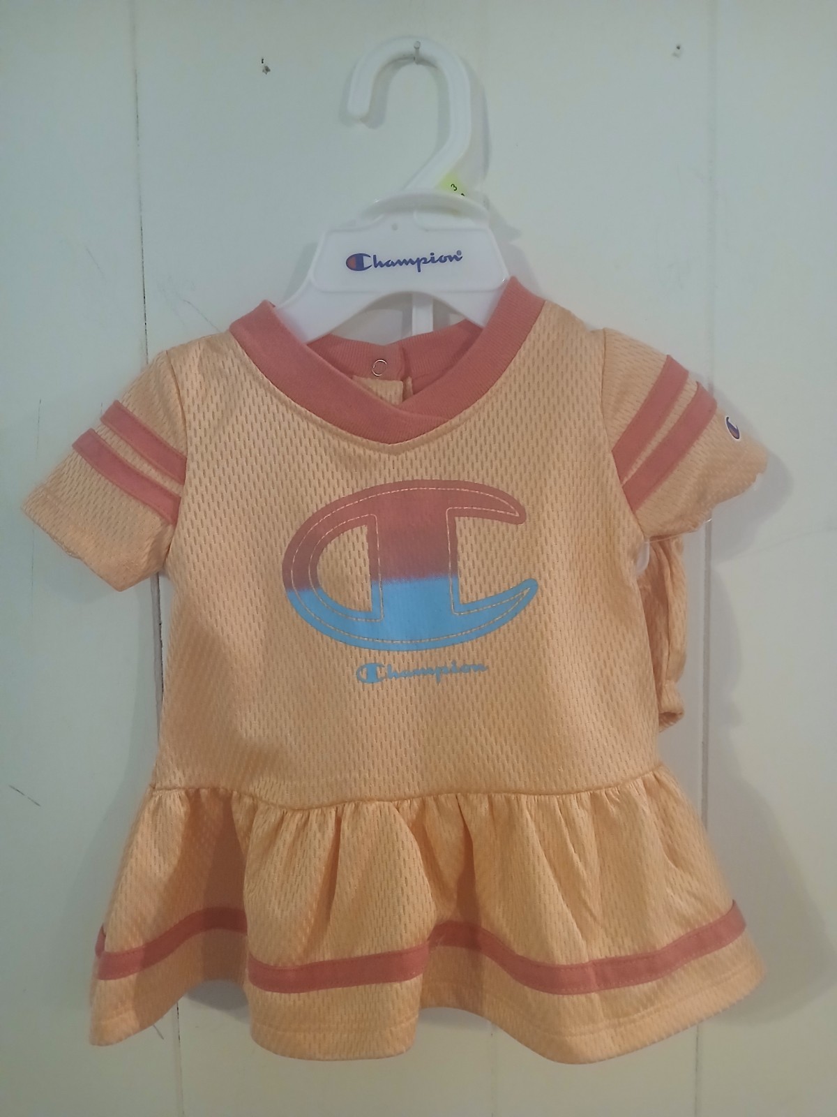 Champion Girl’s 2 Piece Dress Short Set Active Set 3M Coral Pink