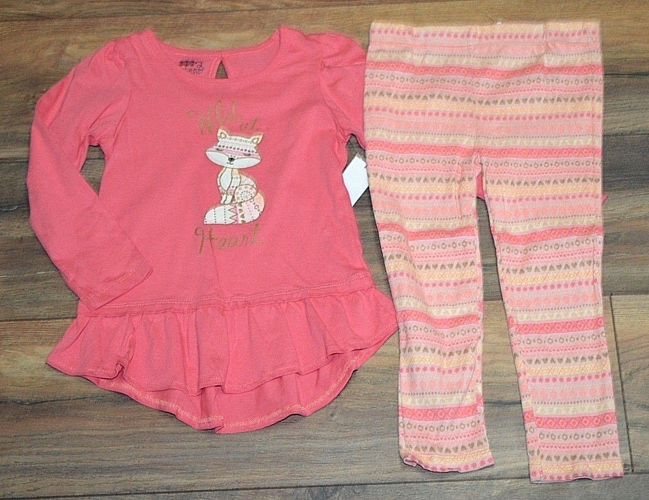 DDG Darlings Long Sleeve Wild At Heart Fox Ruffle Shirt & Matching Leggings