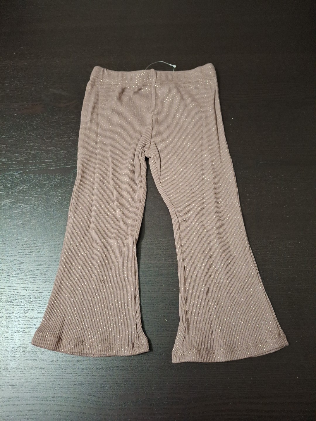 NWT Little Lass 3PC Faux Fur Bear Vest Set Top & Glitter Flare Pants Outfit 24m
