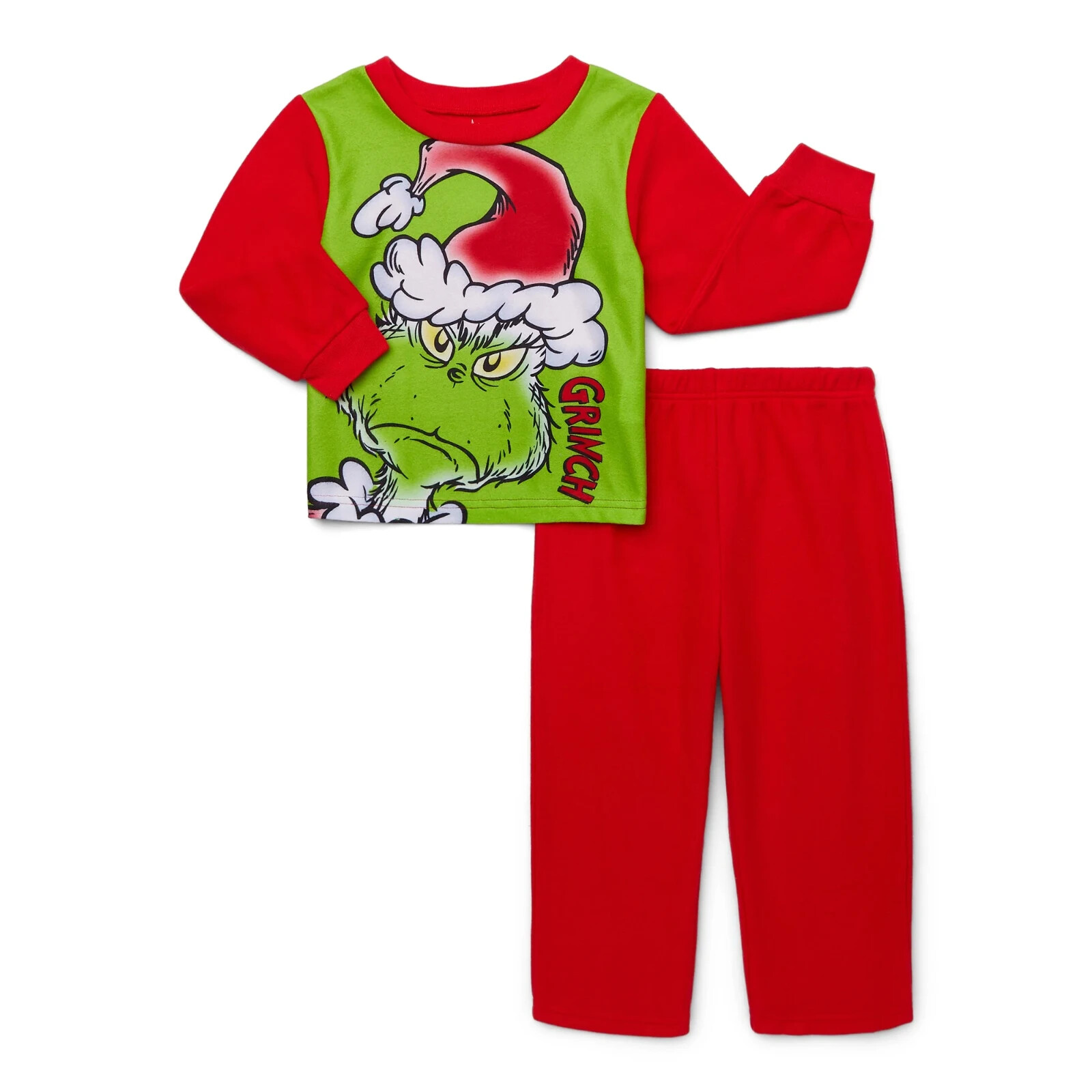 How the Grinch Stole Christmas Toddler Long Sleeve Top & Pants PJ Set – Size 18M