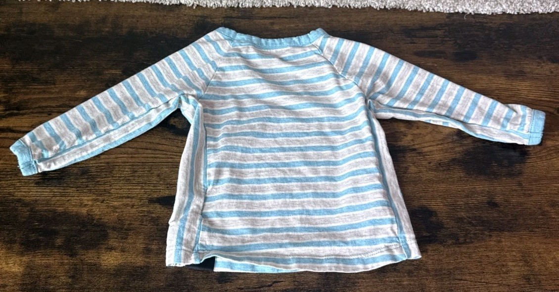 Patagonia Infant 3-6 Months Cotton Squeaky Crew Shirt & Pants Set Outfit Striped