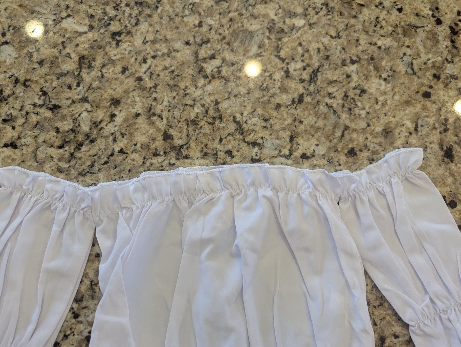 Toddler Girls Ruffle Trim Bardot Blouse & Striped Belted Paper Bag Waist Shorts