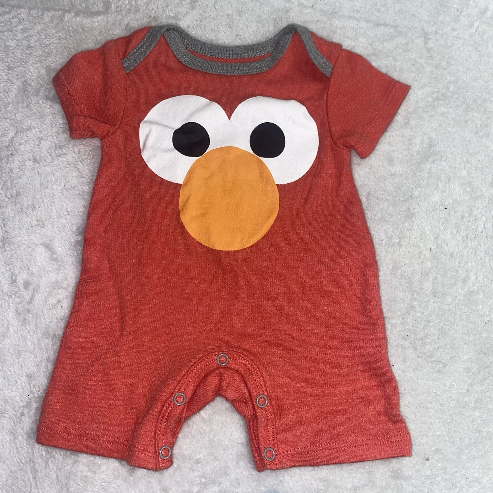 Elmo World Sesame Street Infant Baby Boy 0-3 M Outfit Romper Character Cartoon