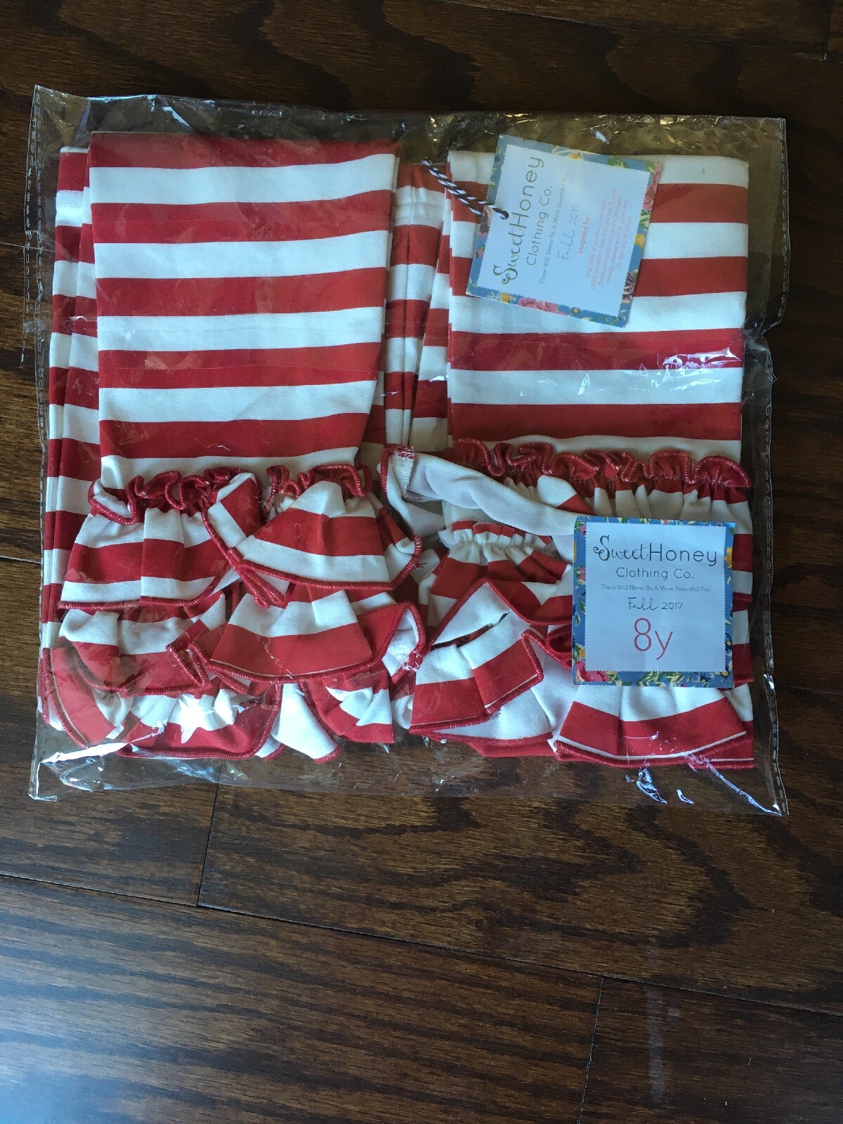 Girls Sweet Honey Fall 2017 Ruffled Leggings New In Bag Size 8