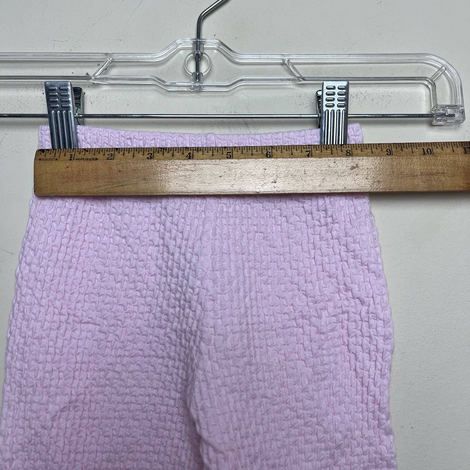 Vintage Mother-Maid USA 2T White Pink Pants Top Outfit Rose Plissé