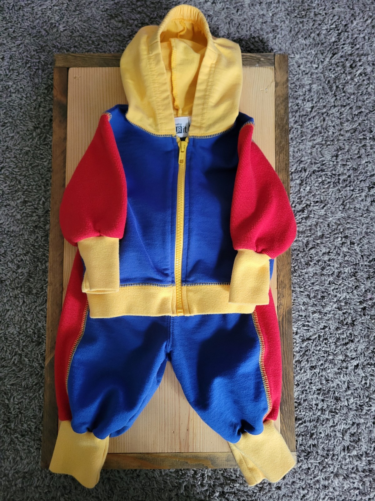 Vintage 1990’s Baby UR IT Color Block Sweatsuit Zip-Up