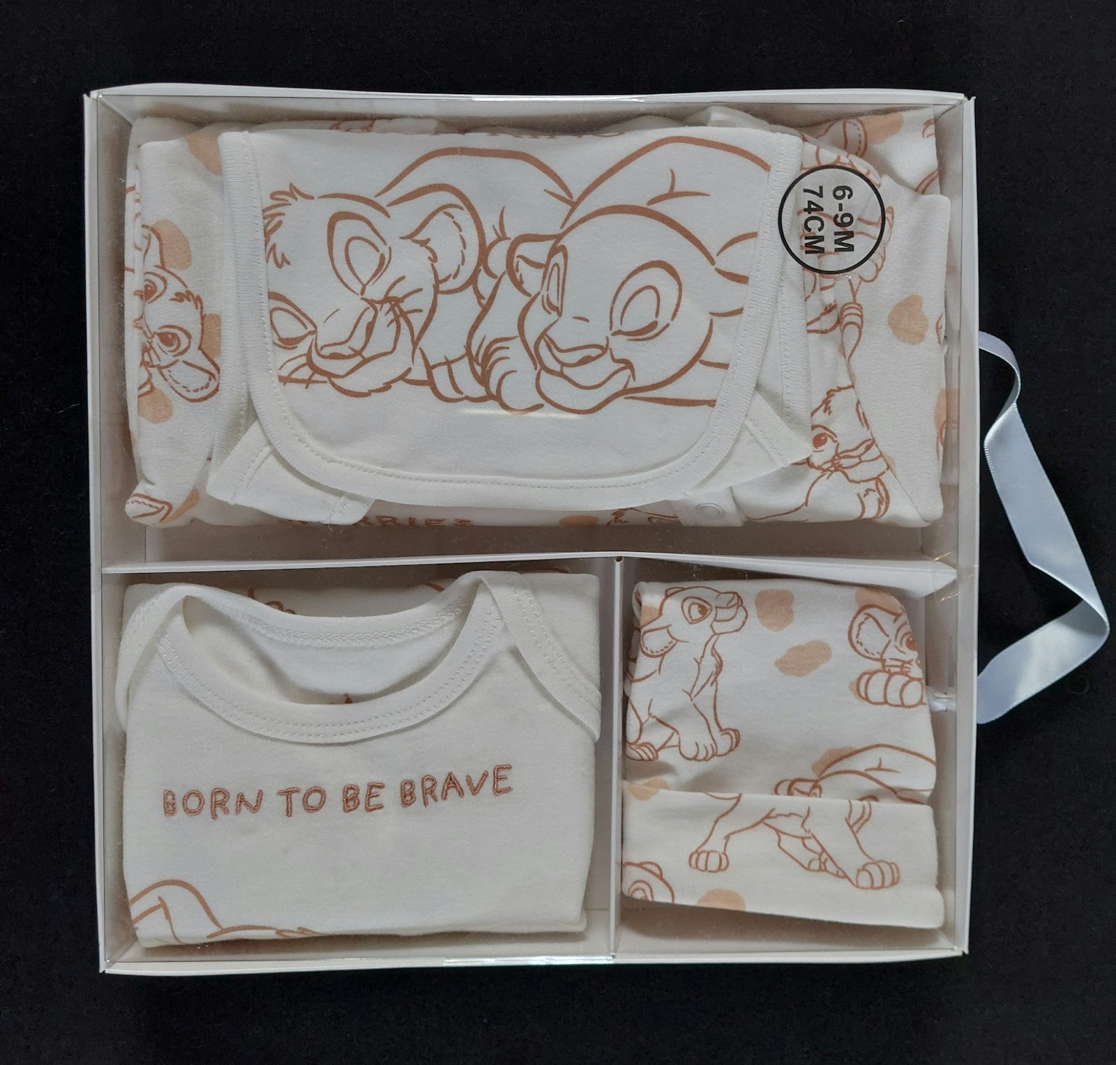 Baby Unisex Disney The Lion King Simba Character 4 Piece Boxed Starter Set