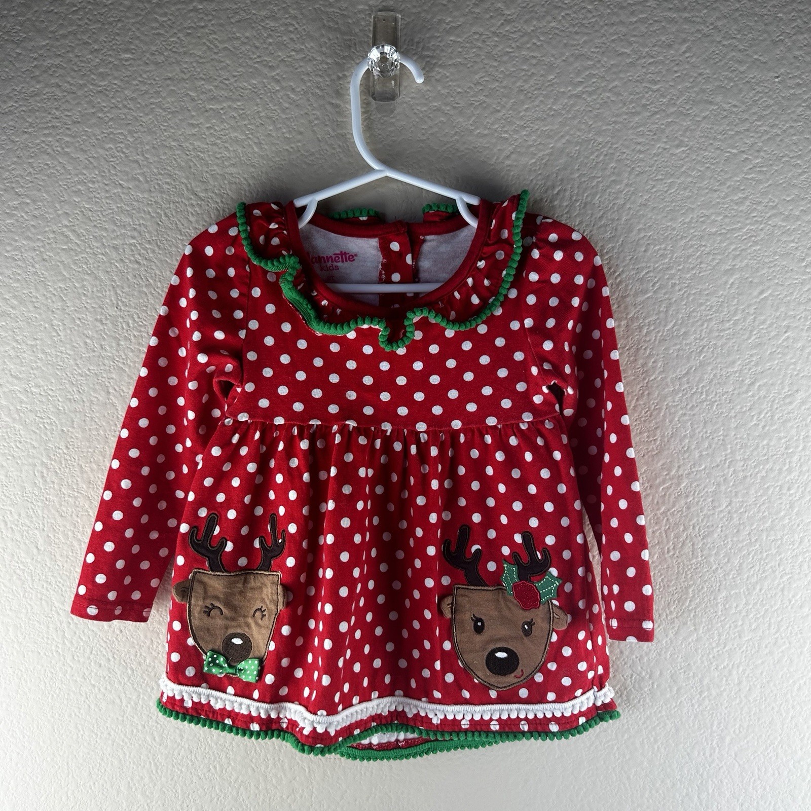 Nannette Kids Christmas Reindeer Set Sz 2T