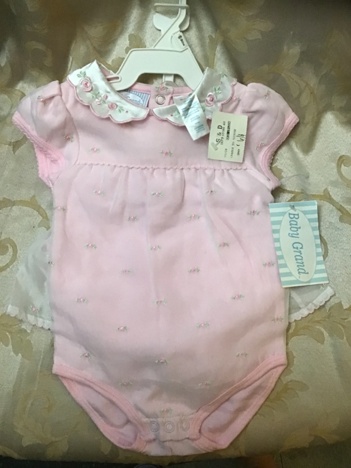 Vintage Gorgeous Baby Grand Pink 6-9 Months Outfit
