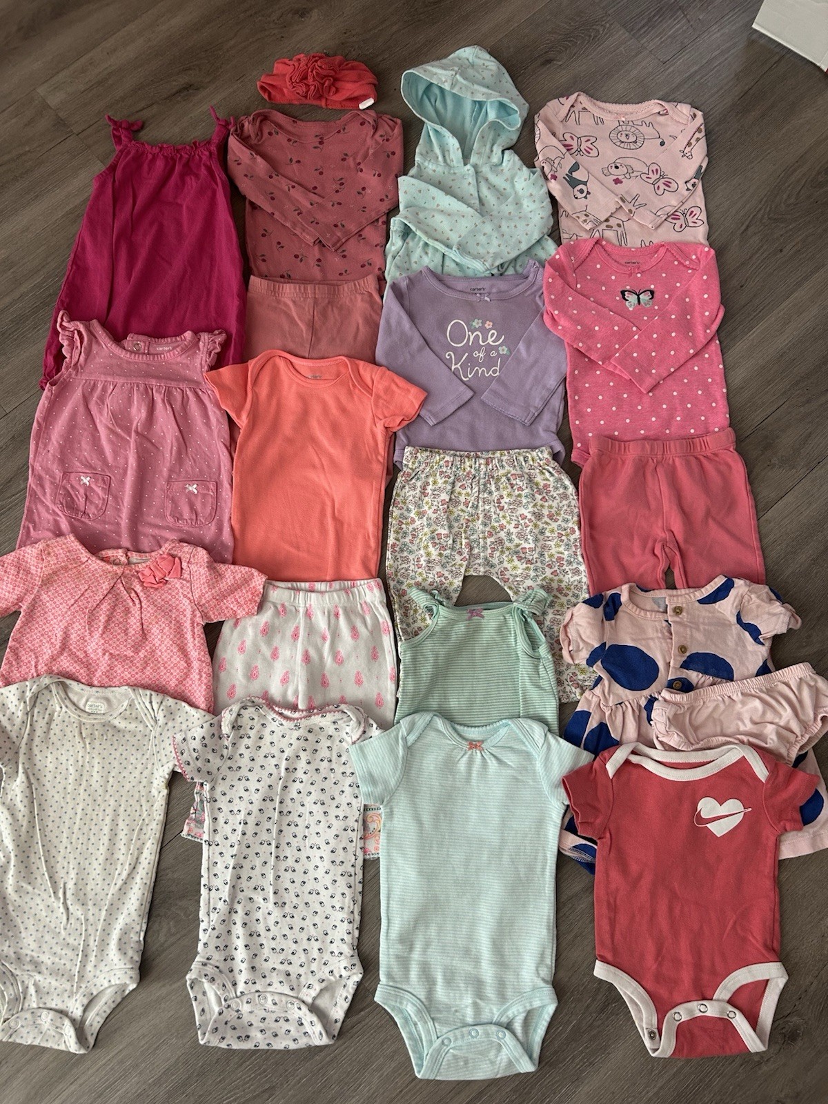 6 Month Baby Girl Clothing Lot, 20 Items, Carter’s, Nike, Bundles