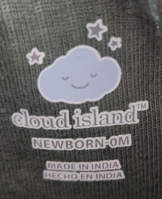 Cloud Island Baby Set Wide Ribbed Top Pant Green Newborn Olive Sage Bottom 2 NEW