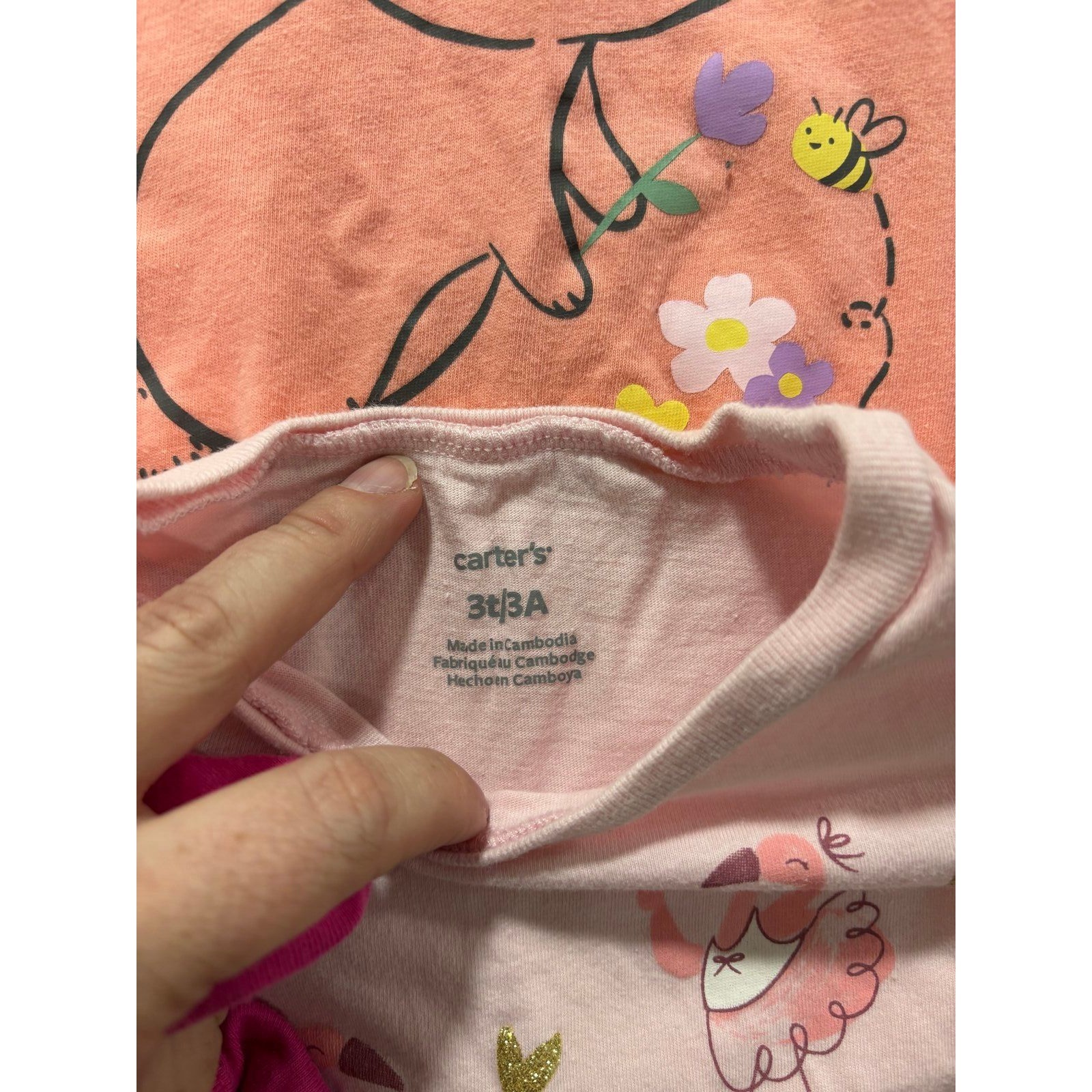Carter’s Cat & Jack Nautica Girl 3T 4 Pink Orange Blue Shorts Romper Top Lot 7pc