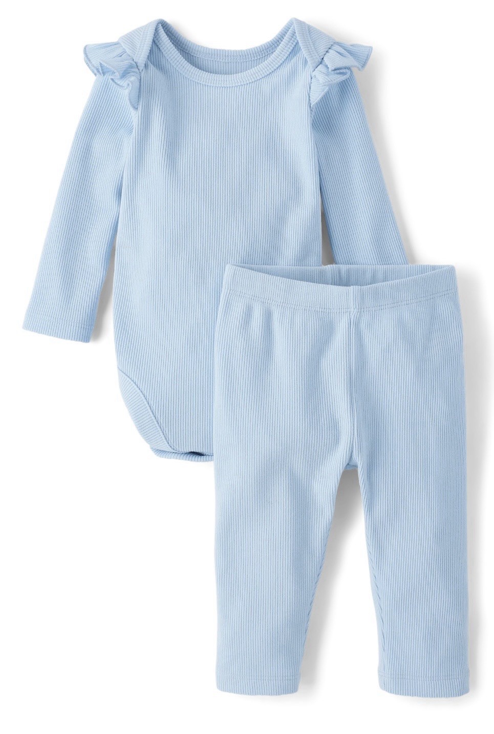 Baby Girl Flutter Sleeve Ribbed 2 Pc Play Set 3-6 Month The Children’s Place NWT