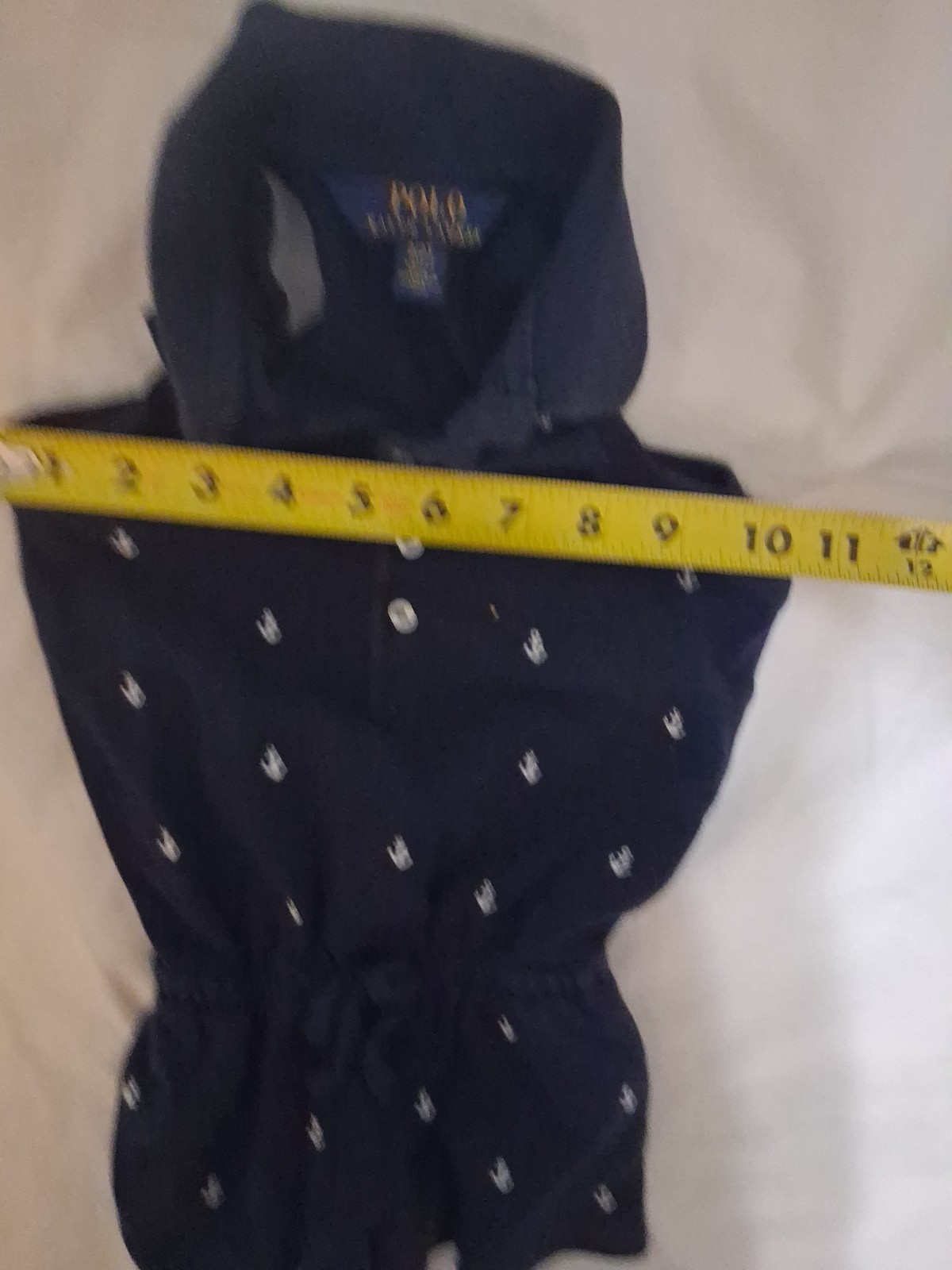 Ralph Lauren Polo Toddlers Girls 2T Blue Striped Anchor’s Nautical Romper Shorts