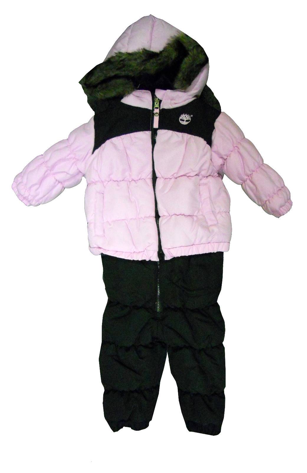 TIMBERLAND Fur Hood JACKET & JUMPER SKI – PANTS Size -12 M 2 piece SNOWSUIT