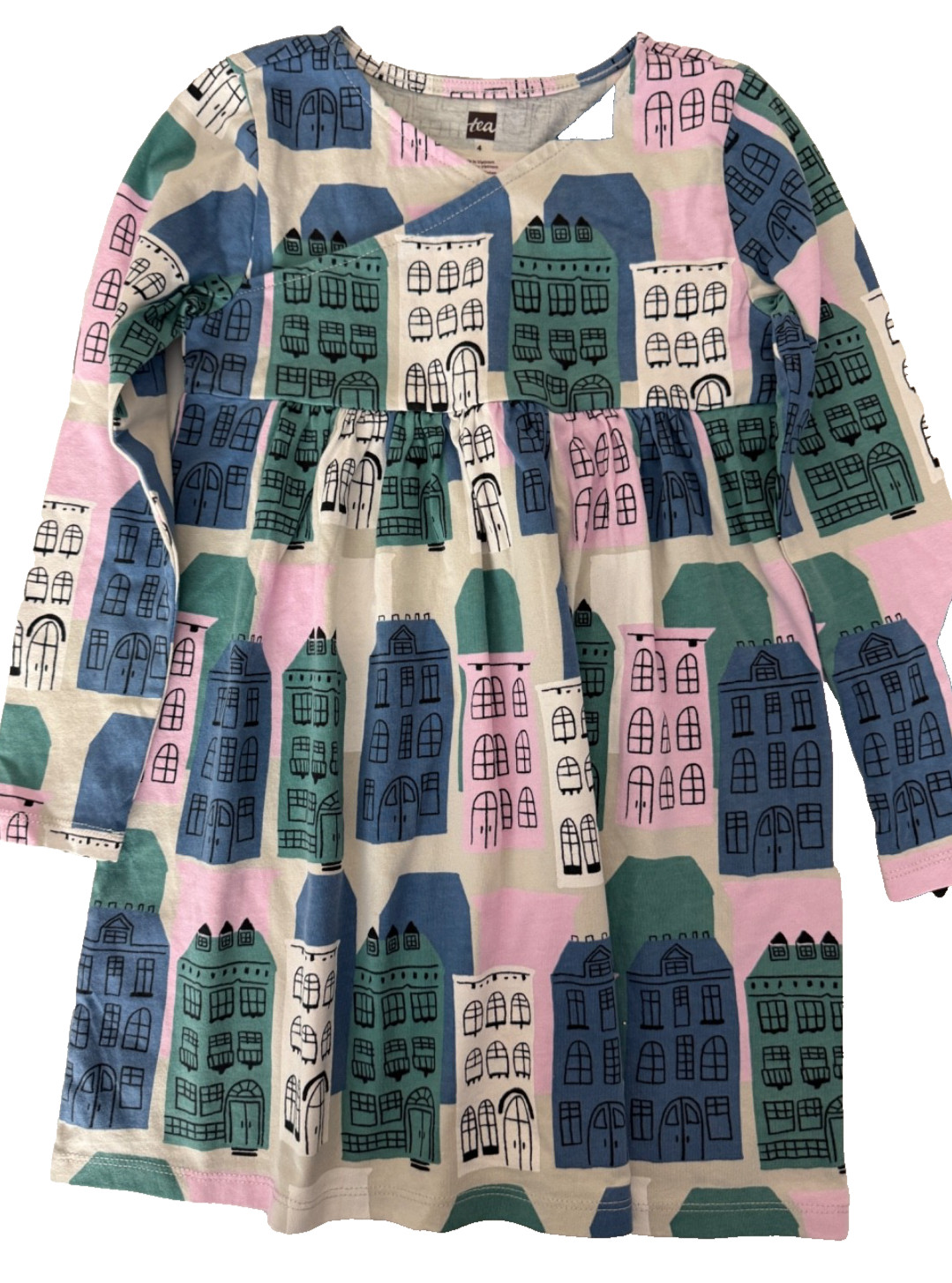 Tea Collection Dress Size 4, Parisian Homes Print, Excellent Condition