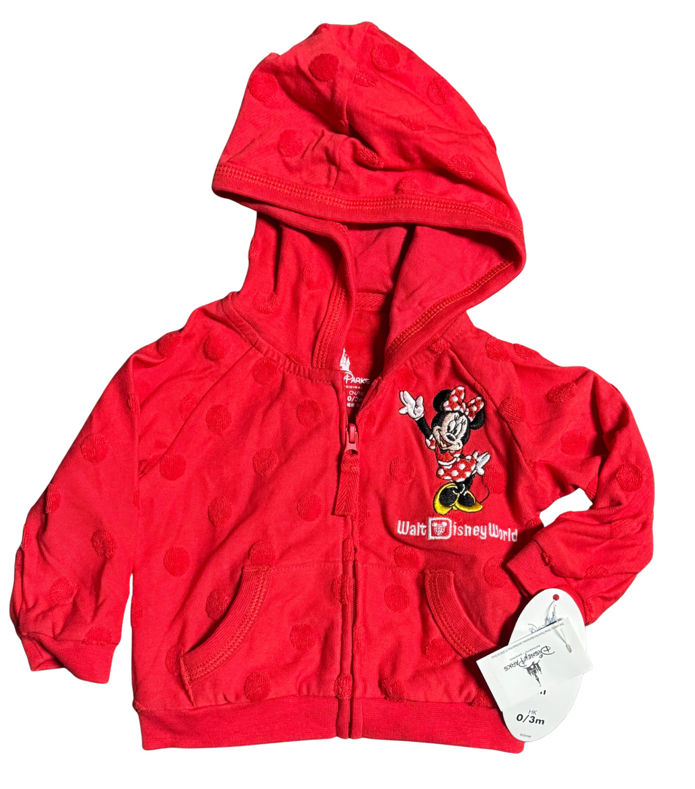 Disney Parks Minnie zipper hoodie jacket baby girls 3M – NEW w/tags!