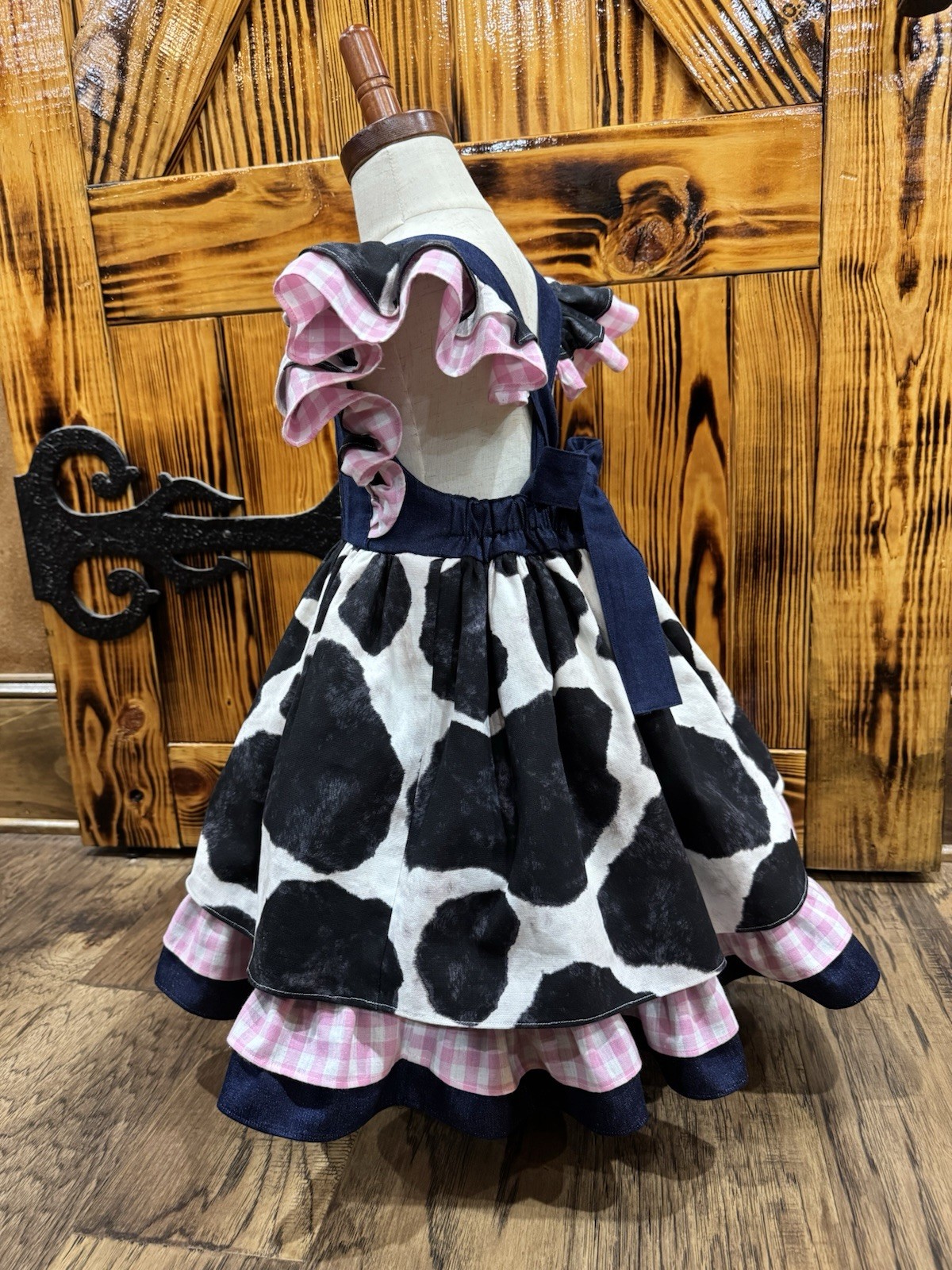 Adorable Cow Print Farm Animal Themed Dress for Girls