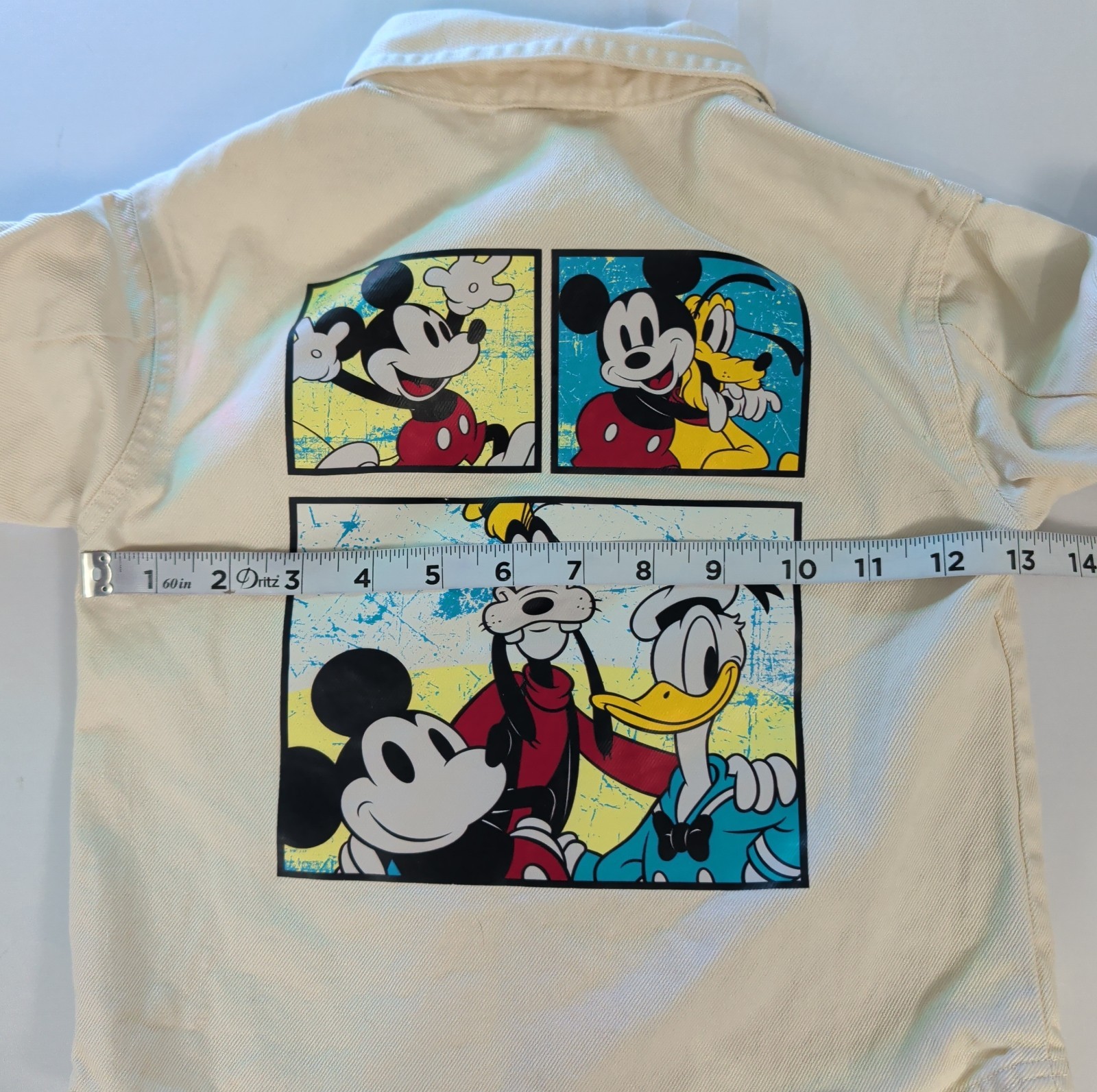 Disney Mickey & Friends Best Pals Beige Denim Jacket/Shirt Children’s 2T EUC!