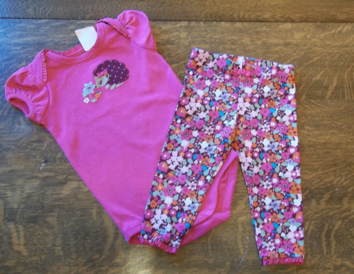 Gymboree 2012 Happy Hedgehog bodysuit top leggings pants NWOT 18-24