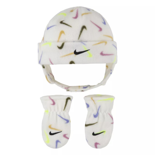 New Nike Babys Fleece Trapper Hat & Mittens Set Pick Size MSRP:$25.00