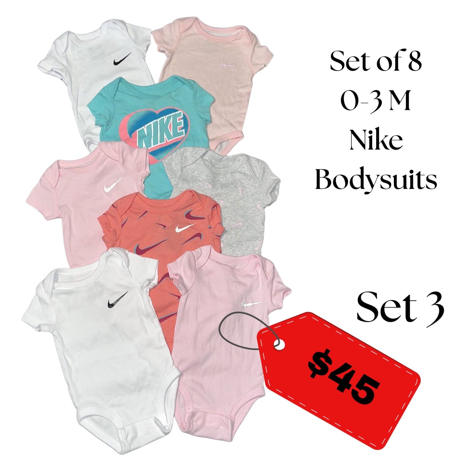 Baby Girl Nike & Air Jordan Jumpman Bodysuit – 0-3M & 3-6M – Great for Summer!