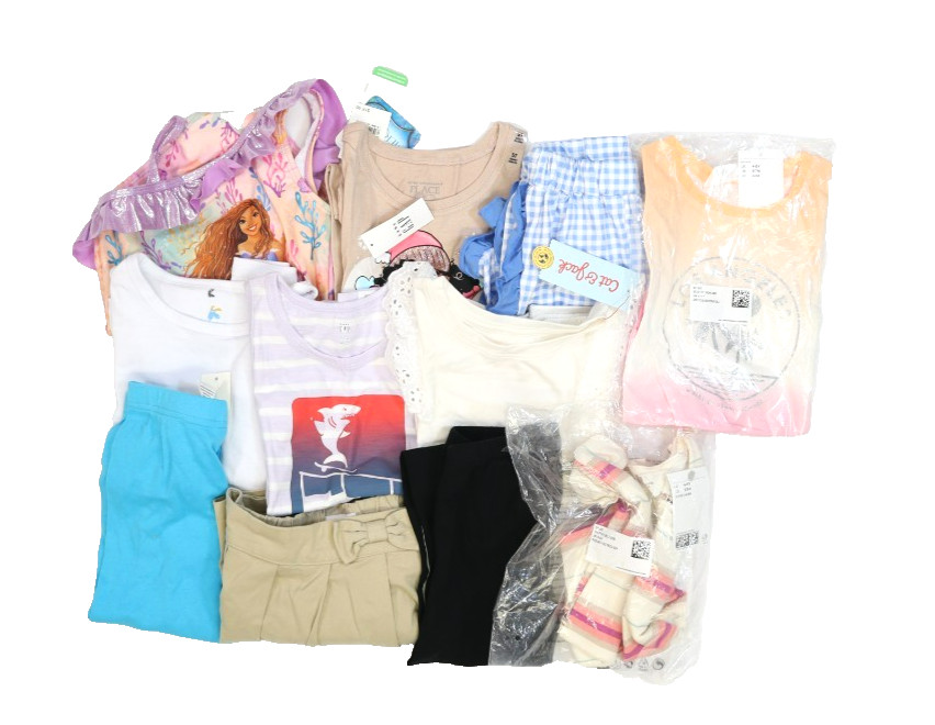 Wholesale Bulk Lot Of 11 Toddler Girls Size 5T Mixed Season Tops Bottoms Dresses