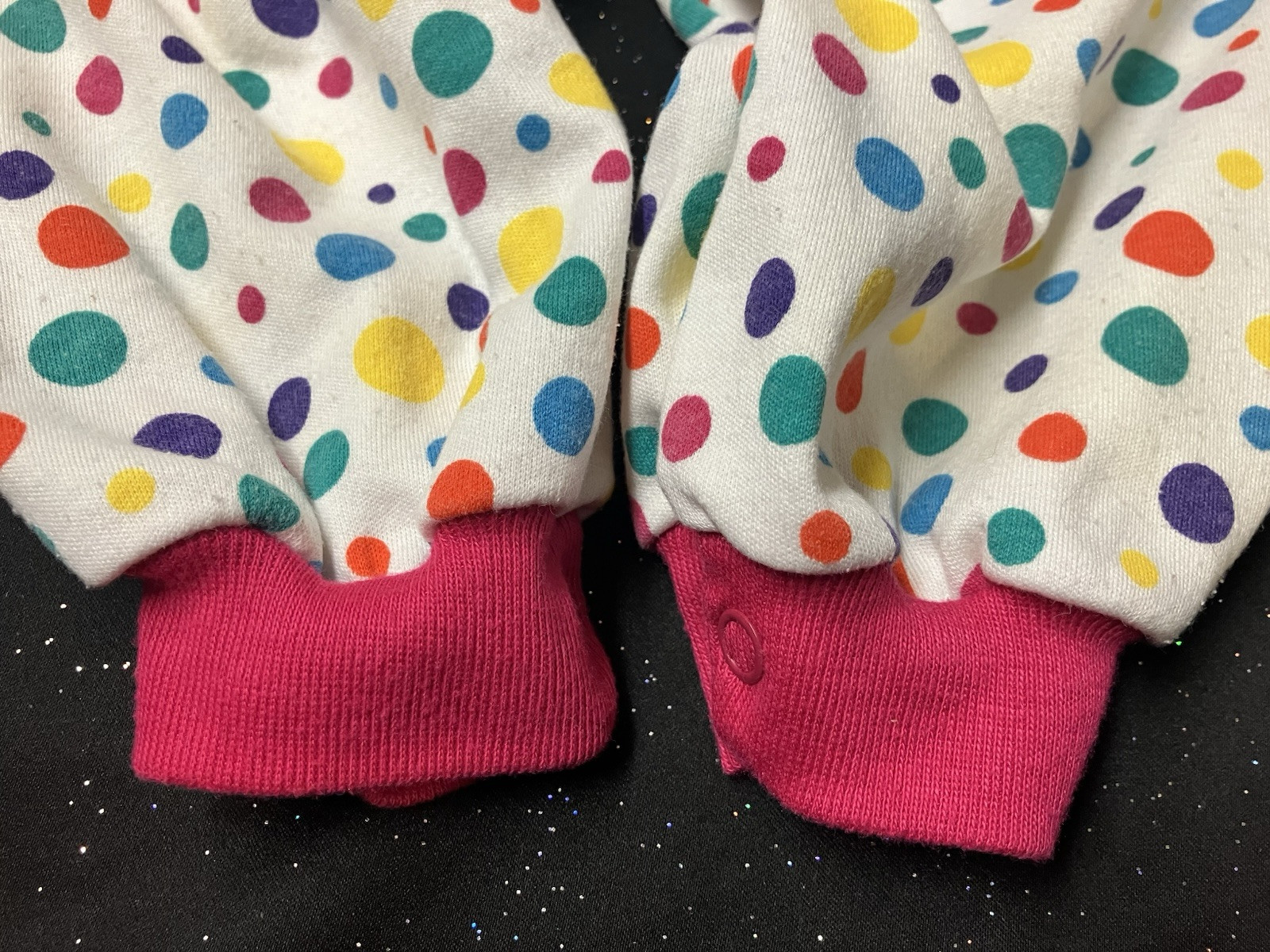 Vintage Health Tex Polka Dot Bubble Romper Baby Girl Size 6-9 M Embroidered USA