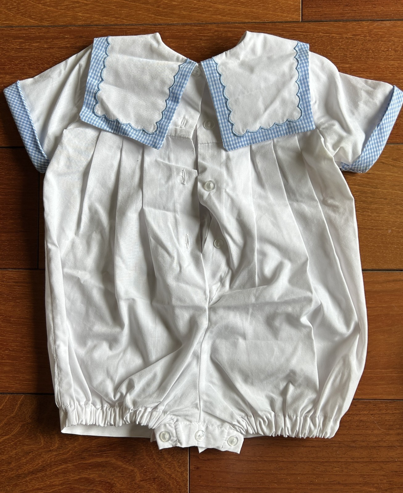 Sarah Louise 3 Month Baby Boy Christening Romper Outfit with Booties EUC