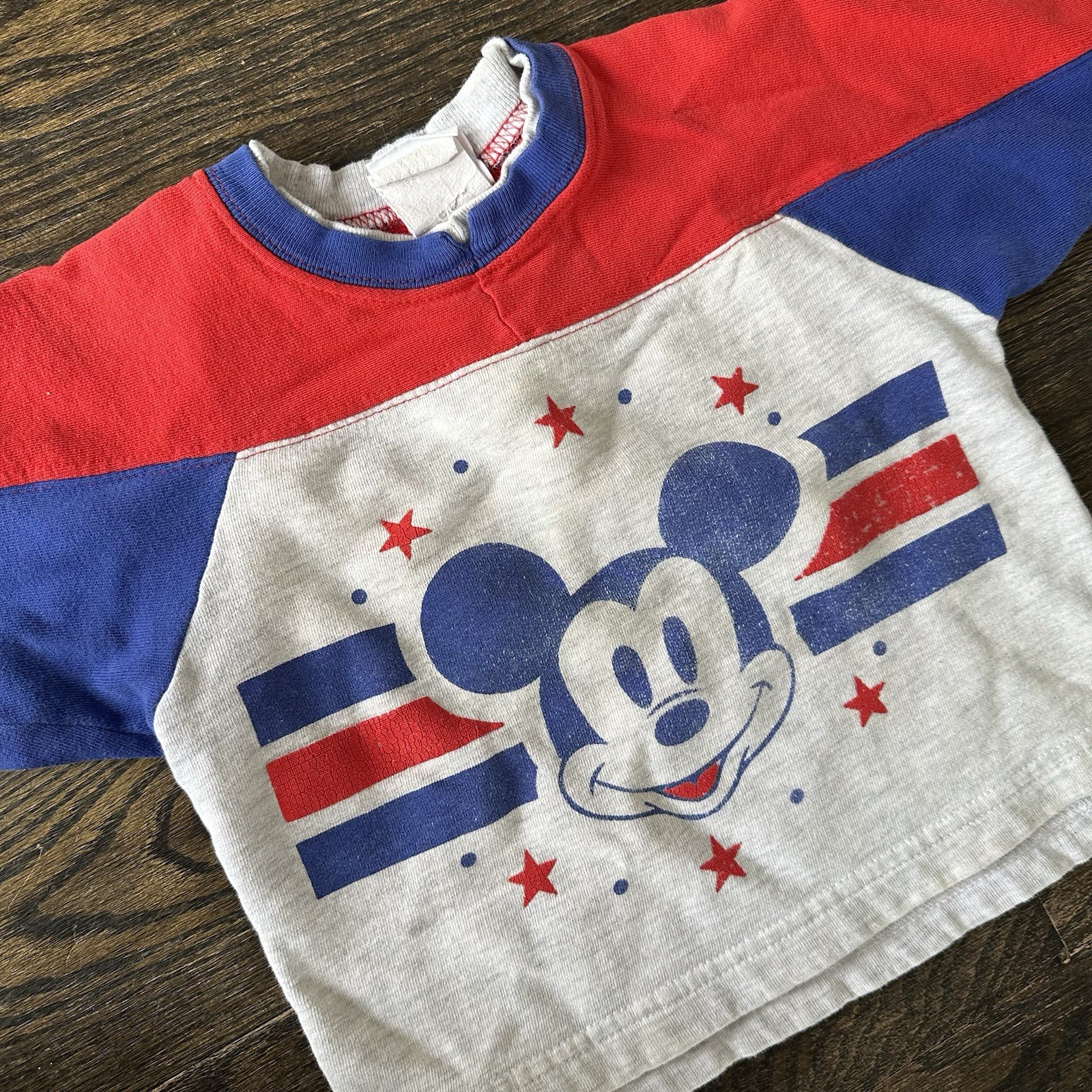 Vintage Mickey Mouse Kids Two Piece Outfit Unknown Size Sweater Pants