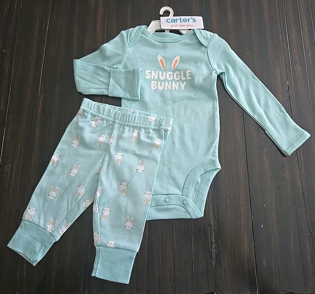 Carter’s Just One You “Snuggle Bunny” Easter 2 Piece Outfit Size 3 Months NWT