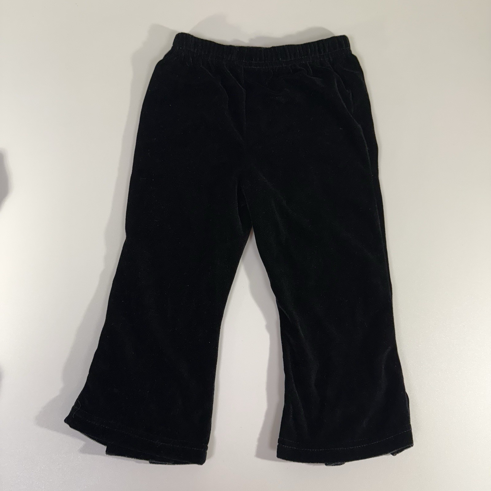 Vintage Velvet Outfit Size 3T Red Top Black Pants Ribbon Rose Trim Simply Basic