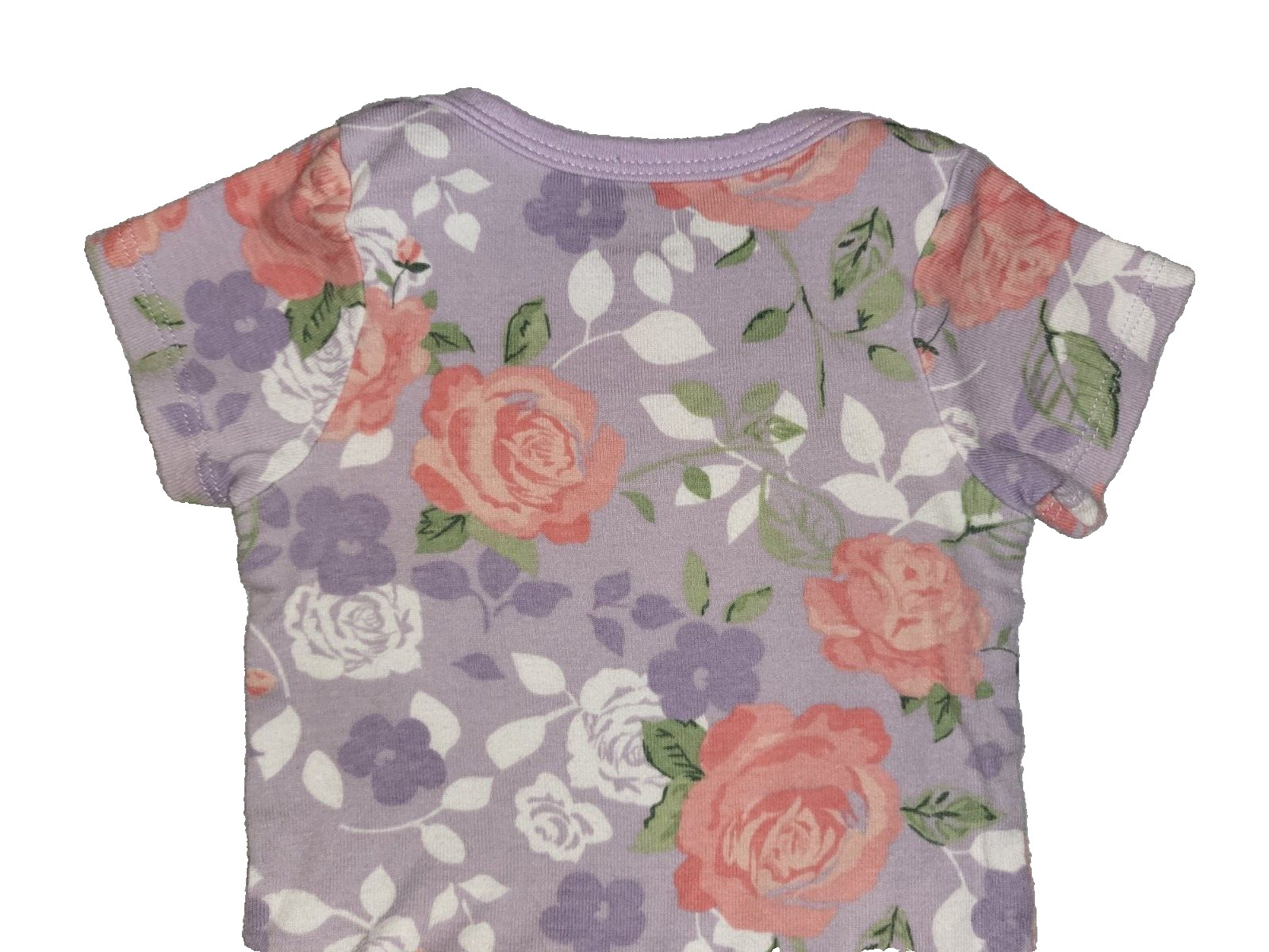 Modern Moments by Gerber 3-6 Months Purple Floral Roses Outfit Onesie & Pants