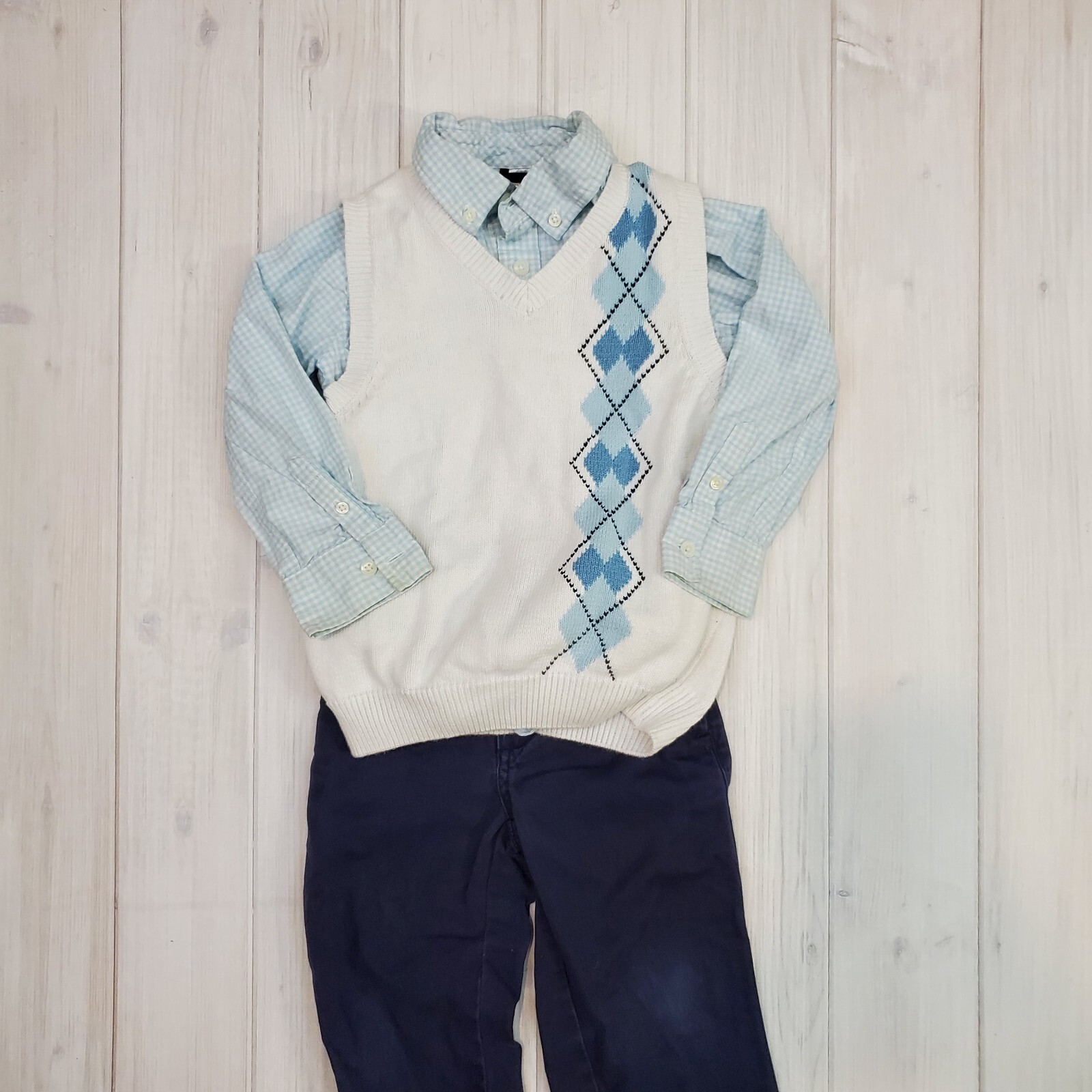 3T & 4T Boys Holiday Outfit – Gymboree Dress Shirt, Sweater Vest, & Pants