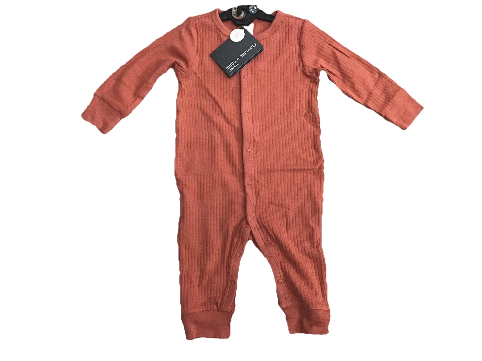NEW INFANT Baby 3-6 Month MODERN MOMENTS BY GERBER Onsie COVERALL Terracotta(GM3