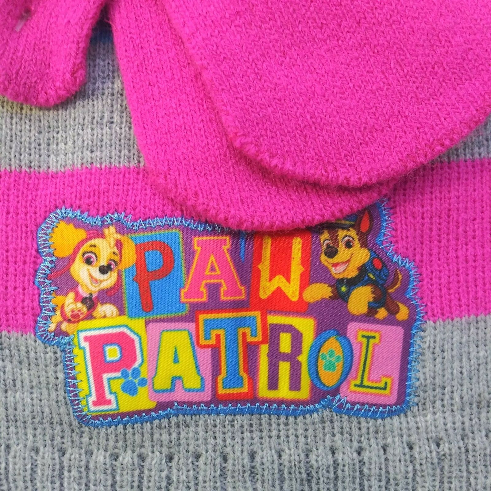 Nickelodeon Paw Patrol Toddler Girls Winter Hat & Mitten Set Pink Skye Dog Puppy