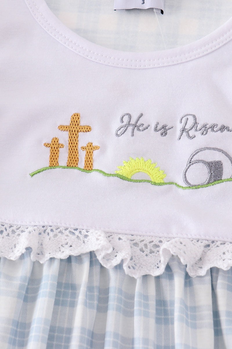 Honeydew : Toddler Girl Plaid Easter 2 Piece Short Set “HE IS RISEN” Size 4 NEW