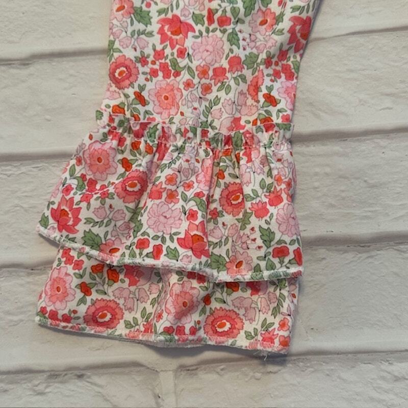 Boutique Abby & Evie Baby Girls 12 Months Red Orange Pumpkin Floral Outfit