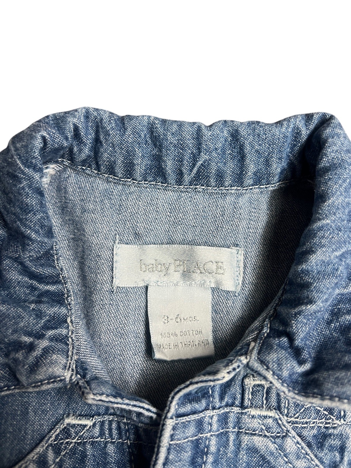 Children’s Baby Place *VINTAGE* Denim Coveralls 1 Piece Outfit Ducks 3-6 Months