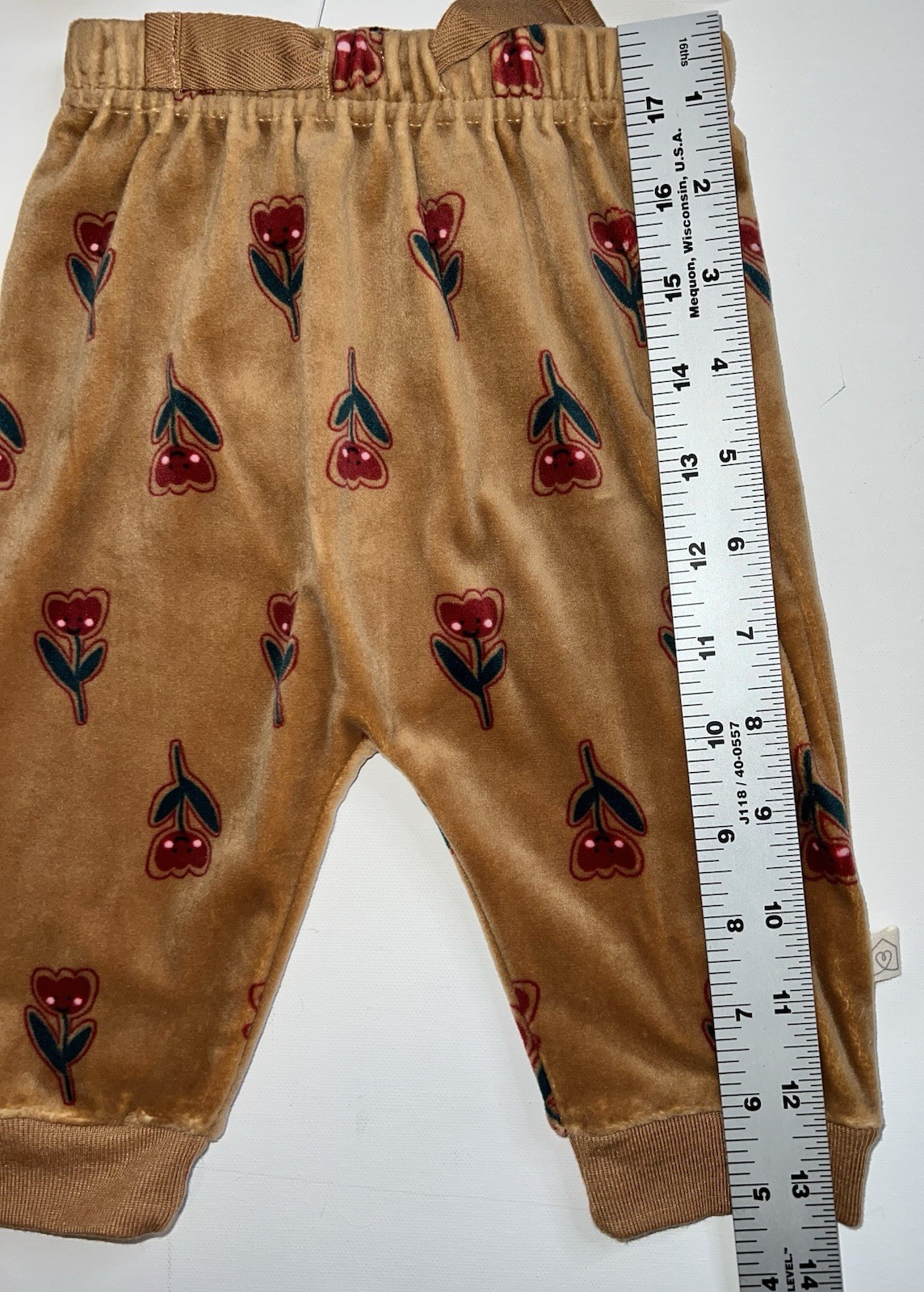 Snug Baby 3 pc Set L/S Top & Jogger Pants 3-6 Months Tulips Floral Print NWT