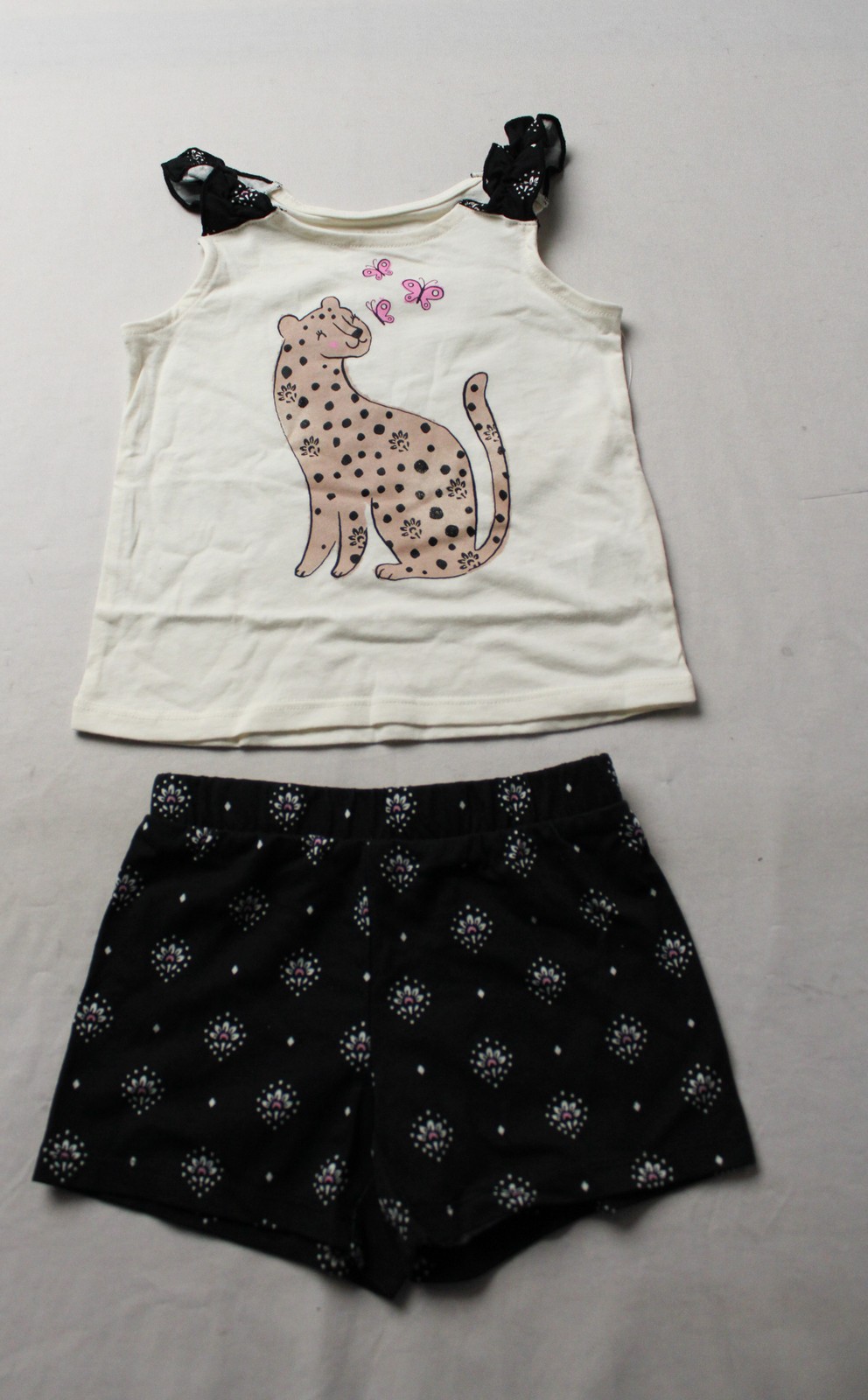 The Children’s Place Toddler Girls Graphic Ruffle Outfit Set AC2 Ivory Size 3T