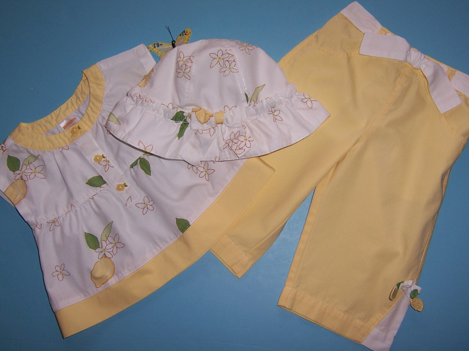 Gymboree girls “LEMON TREE” 3 PC SET…6-12mth…OUTLET…EUC