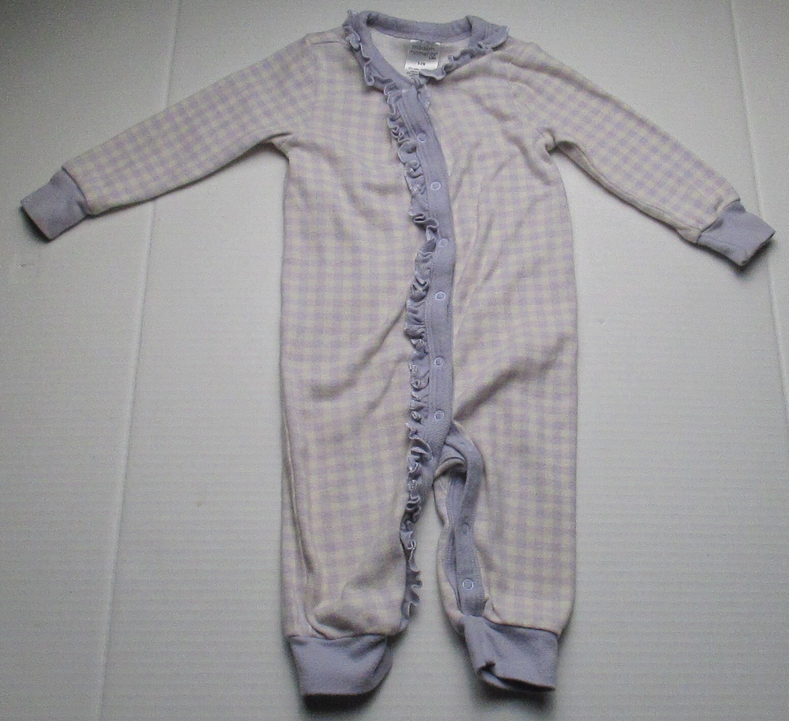 Infant Baby Girls 6-9 Months Wonder Nation Checkered Outfit